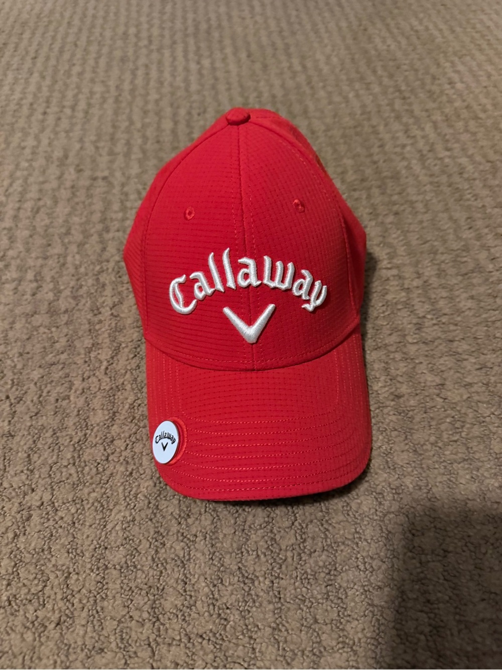 Callaway Kids Red Baseball Hat with White Logo